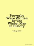 Proverbs Were Written